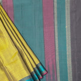 Kimaya Self Striped Silk Saree
