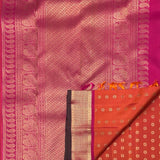 Sumangala Meenakari Kanchi Silk Saree - Classic Orange