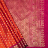 Sumangala Meenakari Kanchi Silk Saree - Classic Orange