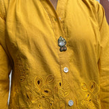 Tropical Blooms Heather top - Yellow