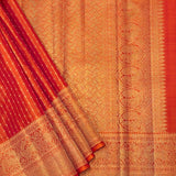Sumangala Linked Dots Kanchi Silk Saree - Orange