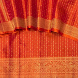 Sumangala Linked Dots Kanchi Silk Saree - Orange