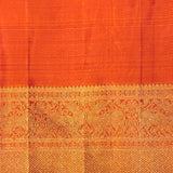 Sumangala Linked Dots Kanchi Silk Saree - Orange