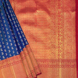 Sumangala Brocade Border Kanchi Silk Saree - Peacock Blue