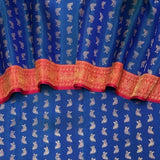 Sumangala Brocade Border Kanchi Silk Saree - Peacock Blue