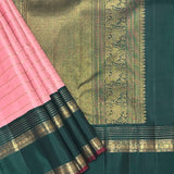 Mohana Horizontal Stripes Kanchi Silk Saree - Pink