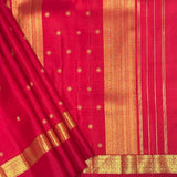 Rudraksh Offset Border Kanchipuram Silk Saree - Red