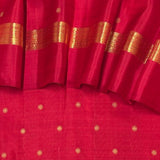 Rudraksh Offset Border Kanchipuram Silk Saree - Red