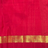 Rudraksh Offset Border Kanchipuram Silk Saree - Red