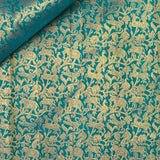 Vanasingaram Kanchi Silk Fabric - Teal