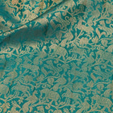 Vanasingaram Kanchi Silk Fabric - Teal