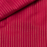Chevron Kanchi Silk Fabric - Red