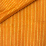 Chevron Kanchi Silk Fabric - Mustard