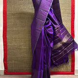 Nihira Temple Kanchipuram Silk Saree - Violet