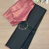 Nihira Temple Kanchipuram Silk Saree - Dark Green