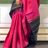 Charita chettinad checked Kanchipuram silk saree