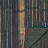 Nihira Temple Kanchipuram Silk Saree - Dark Green