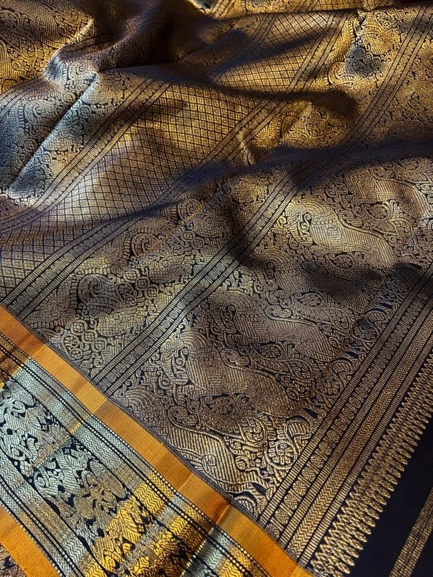 Yukta korvai vaira oosi kanchipuram silk saree