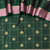 Charita Dual motif Kanchipuram Silk Saree - Green
