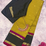 Mohana tricolour kanchipuram silk saree