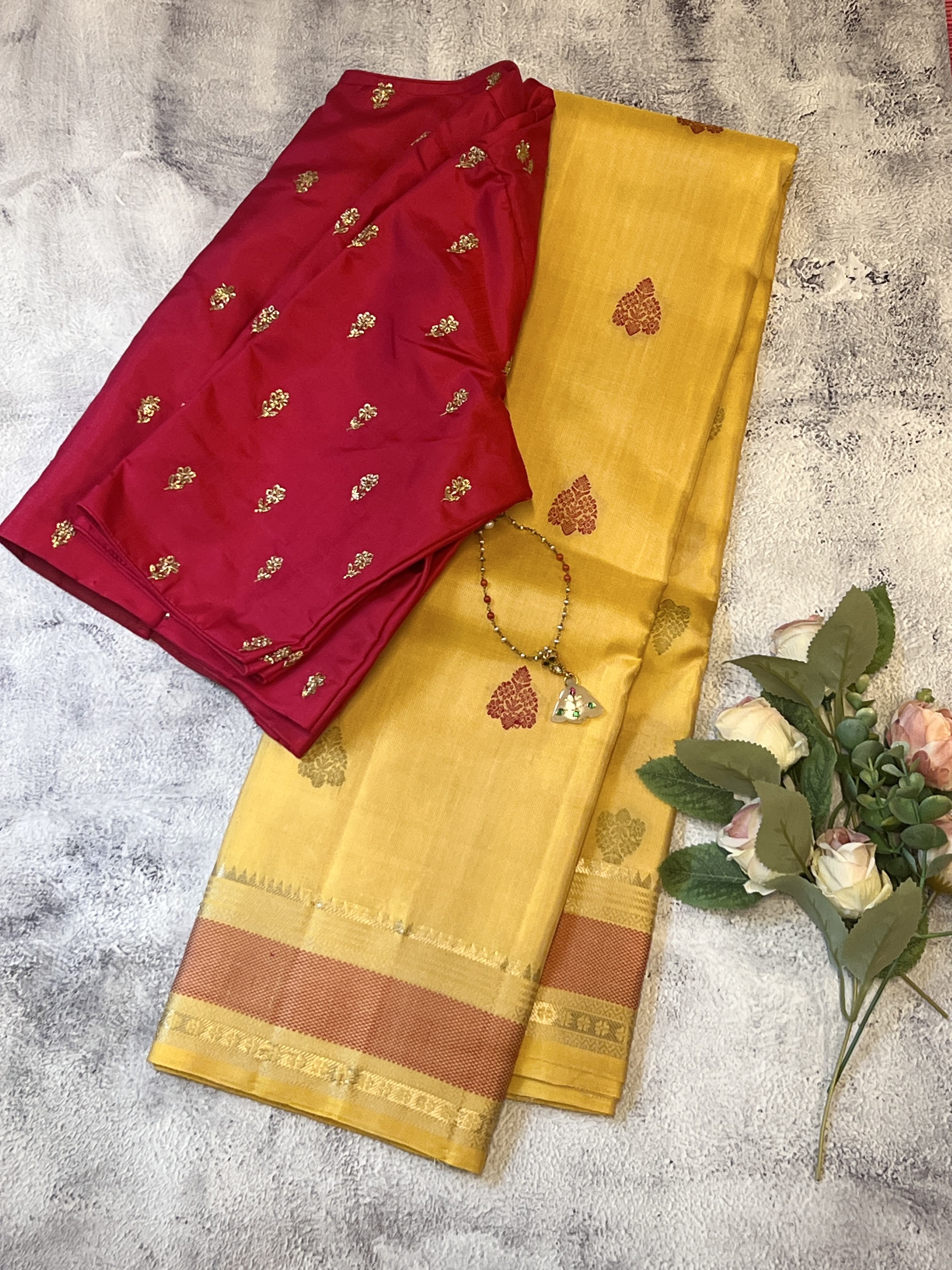 Kimaya small thread border silk saree