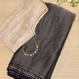 Handwoven Organza Silk Saree - Navy