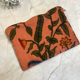 Pink Kalamkari Laptop Sleeve