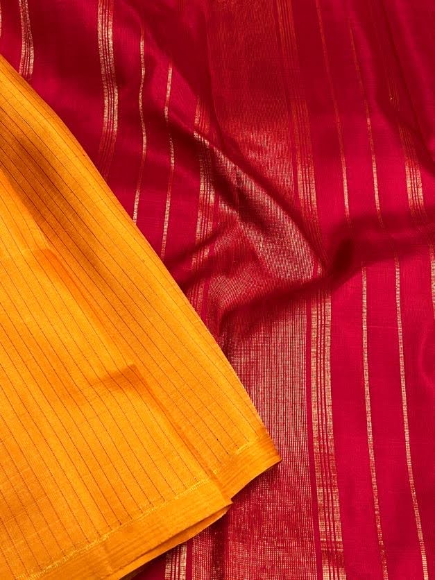 Alani striped kanchi silk saree