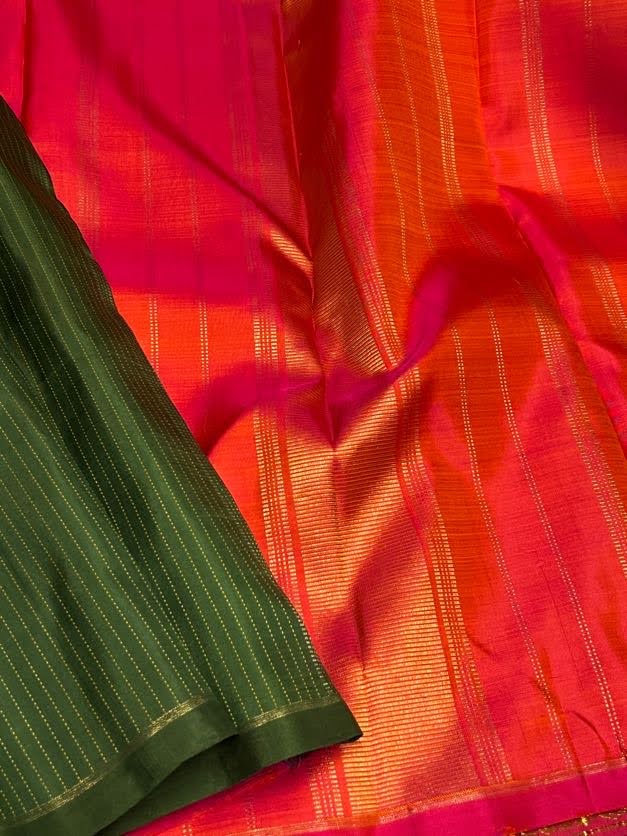 Alani striped kanchi silk saree