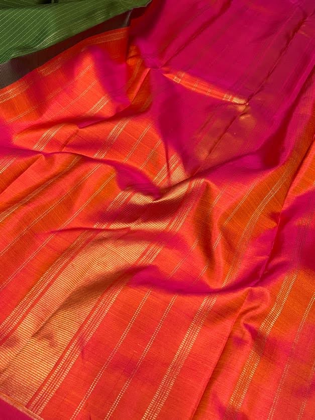 Alani striped kanchi silk saree