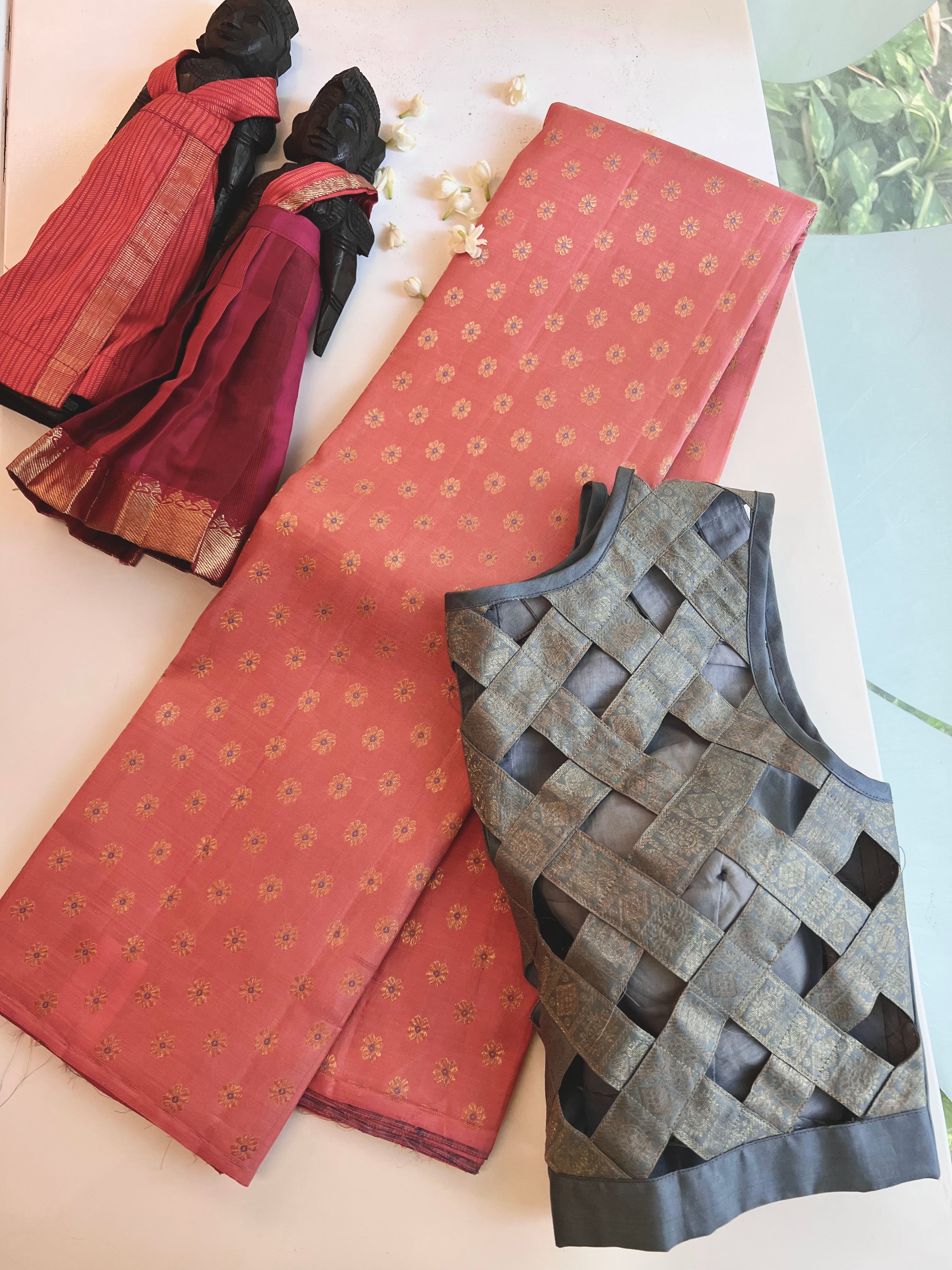 Ranya meenakari kanchipuram silk saree