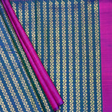 Colour Blocked Kanchipuram Silk Saree - Purple