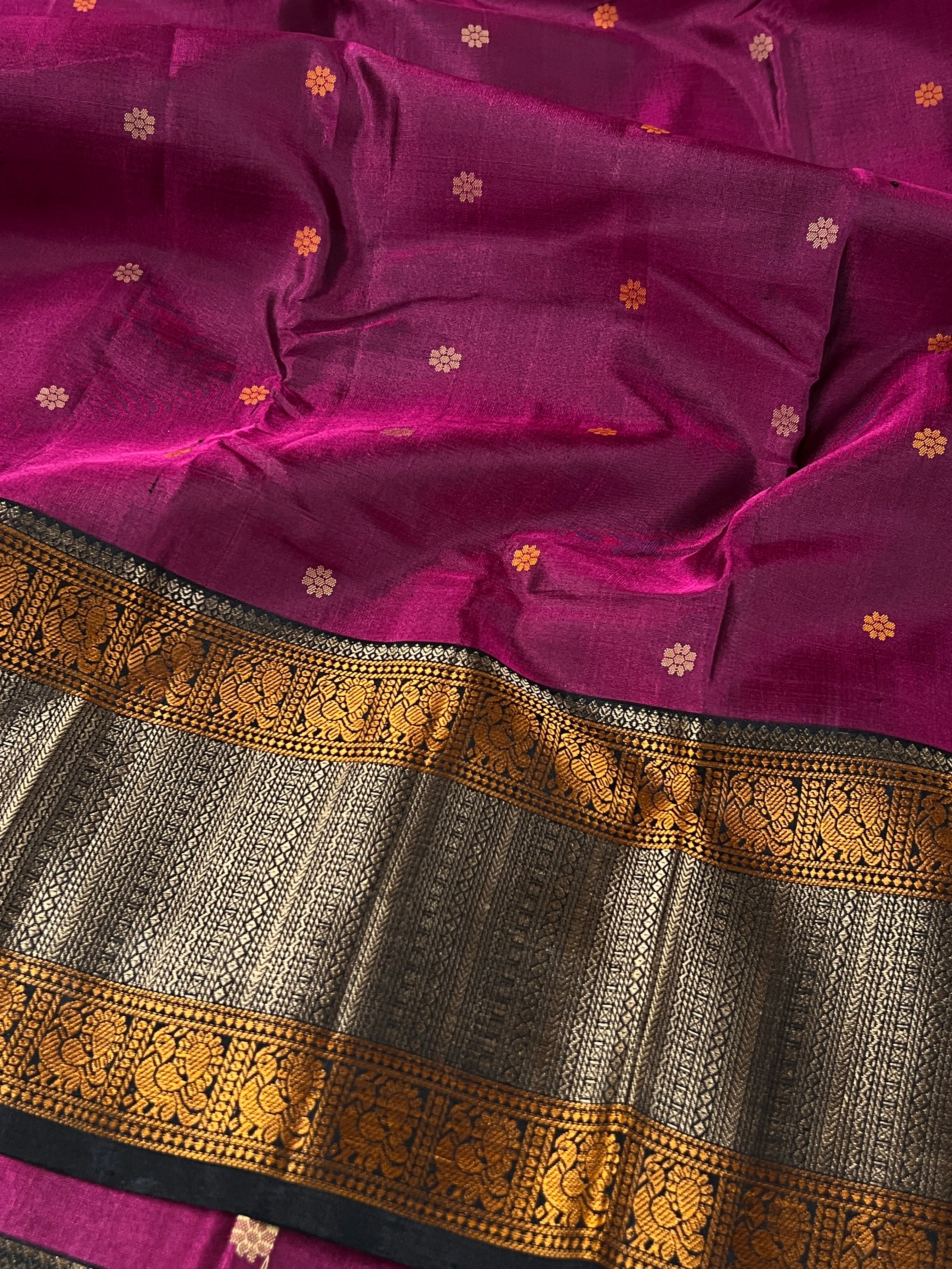 Kimaya intricate border silk saree