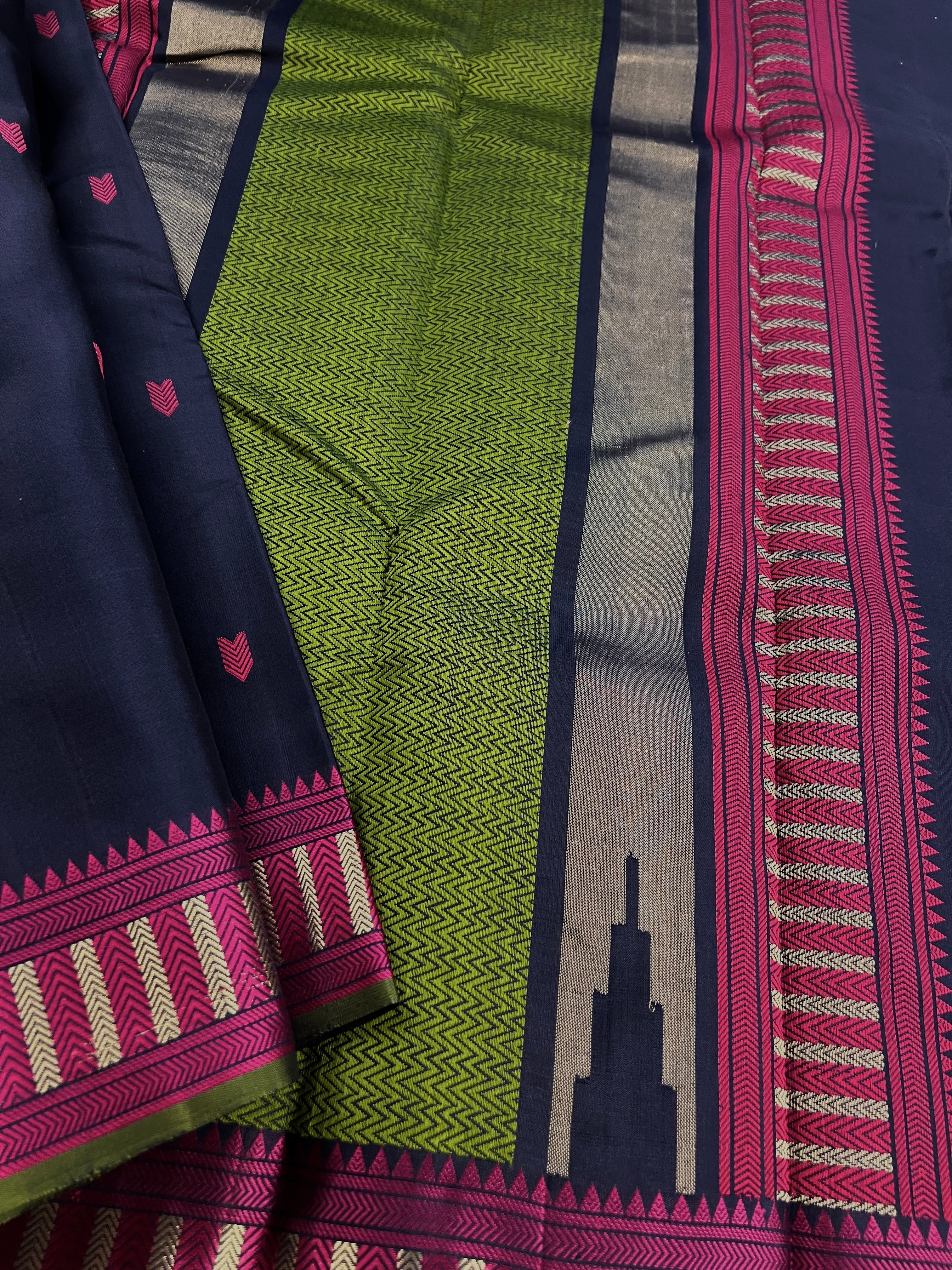 Kimaya striped border silk saree