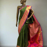 Sumangala rudraksh bridal Kanchipuram silk saree