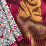 Mila athangudi print kanchi silk saree