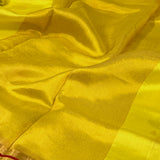 Neon yellow chandheri silk saree