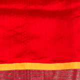 Red chandheri silk saree