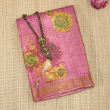 Maya Rosabel Zari Checks Tussar Saree