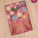 Maya Blushwood Printed Tussar Saree