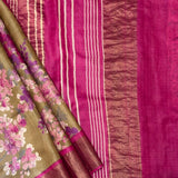 Maya Bougainvillea Tussar Saree
