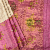 Maya Rosabel Zari Checks Tussar Saree