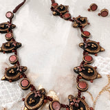 Makara terracotta necklace set