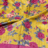 Maya Floral Zari Checks Tussar Saree