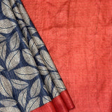 Maya Floral Zari Checks Tussar Saree