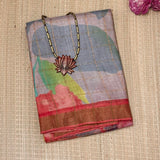 Maya Colorlush Zari Checks Tussar Saree