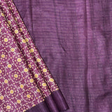 Maya Floral Zari Checks Tussar Saree