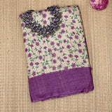 Maya Floral Zari Checks Tussar Saree