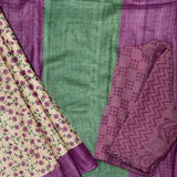 Maya Floral Zari Checks Tussar Saree