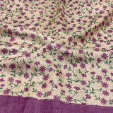 Maya Floral Zari Checks Tussar Saree